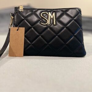Steve Madden Black Quilted Mini Purse